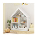 Kids Dollhouse Bookshelf 3 Tier House Shaped Storage Organizer