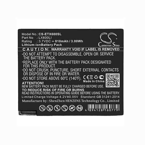 Cameron Sino Cs Etx600Sl 810Mah Battery For Eartec Hub Headset