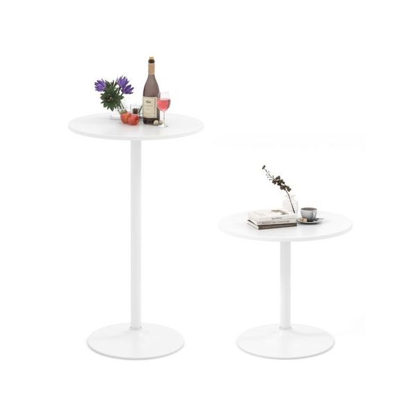 Round Bistro Cocktail Tall Coffee Table High Top Pub Table