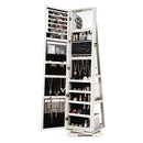 Full Length Mirrored Jewellery Cabinet Rotates 360 Degree