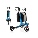 Aluminium 3 Wheel Rollator Walker With Zippered Storage Bag