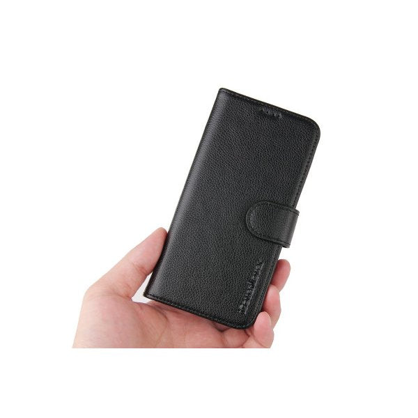 For Samsung Galaxy S22 Ultra Case Genuine Leather Wallet Cover Black