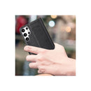 For Samsung Galaxy S22 Ultra Case Genuine Leather Wallet Cover Black