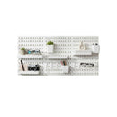 Kitchee Pegboard Wall Organiser Storage Kit 18 Hook Basket White