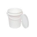 Kitchee 10X Plastic Buckets Lids Empty Food Grade Tub Handle White