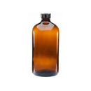 12X 1L Amber Glass Boston Bottles Screw Cap Empty Essential Oil