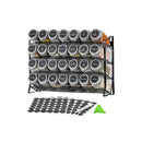4 Tier Metal Spice Rack 28 Glass Jars Kitchen Herb Storage Organiser