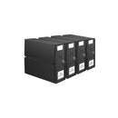 Kitchee Foldable Bed Sheet Storage Boxes Linen Blanket Organiser Black