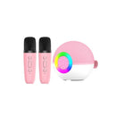 Mini Karaoke Machine 2X Wireless Microphone Portable Bluetooth Speaker