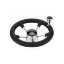 Boat Steering Wheel With Grip Cover Stainless Steel 5 Spoke With Knob