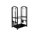 Social Hike Firewood Rack Stand And Fireplace Tool Set Wood Log Holder