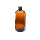 20X 1L Amber Glass Boston Bottles Screw Cap Empty Essential Oil Bulk