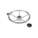 Boat Stainless Steel Steering Wheel 5 Spoke With Knob For Shaft