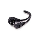 Alogic 2M Right Angle Aus Mains Plug To Iec C13 Male To Female