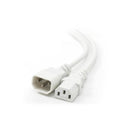 Alogic 1M Iec C13 C14 Computer Power Extension Cord Male Female White