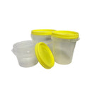 10X Empty Honey Buckets Plus Lids Clear Plastic Tub