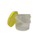 10X Empty Honey Buckets Plus Lids Clear Plastic Tub