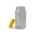 10X 1Kg Plastic Honey Jars Lids Round Clear Food Grade Containers