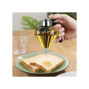 200Ml Oil Honey Dispenser Syrup Sauce Glass Pourer Diamond Pot Stand