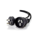 Alogic 3M Aus 3 Pin Mains Power Extension Cable Male To Female