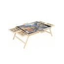 Social Hike Puzzle Board Table 1500Pcs Folding Legs 6 Drawer Cover