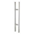 Entrance Door Handle Pull Set Square Stainless Steel 600mm