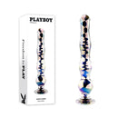 Playboy Pleasure Jewels Wand Clear Glass Dildo