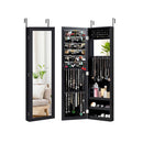 Wall Door Mounted Jewelry Armoire With Shelves And 2 Hanging Hook