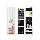 Wall Door Mounted Jewelry Armoire With Shelves And 2 Hanging Hook