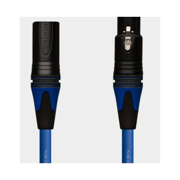Mogami Blue Cable Black Shell Gold Pin Neutrik With Blue Xlr Boots