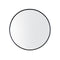 900X900X40Mm Bathroom Wall Mounted Aluminum Framed Mirror Round Black