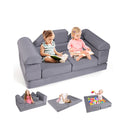 9 Piece Modular Kids Play Couch With Machine Washable Covers