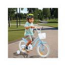 Kids Bike With Front Handbrake And Rear Coaster Brake In Light Blue
