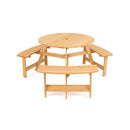 6 Person Kids Outdoor Wooden Picnic Table And Bench Set