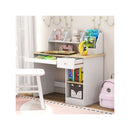 Kids Study Desk With Storage Shelves And Keyboard Tray
