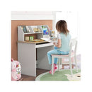 Kids Study Desk With Storage Shelves And Keyboard Tray
