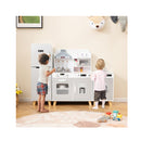Modular Kids Kitchen Playset With Range Hood And Washing Machine