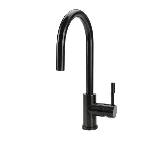Klaas Stainless Steel Kitchen Mixer Tap Satin Black Finish with Pull Out