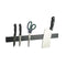 Knife Holder Rack No Drill Kitchen Tools Shelf Stainless Steel Black