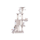 140 Cm Cat Tree Kitten Tower With Scratching Post And Ladder