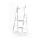 4 Tier Wooden Wall Leaning Ladder Shelf For Bathroom Living Room