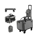 Large Rolling Cat Dog Carrier With Dual Use Pads