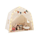 Large Kids Tent With Bright Lights And Flags