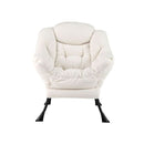 Large Lazy Chair With Cozy Head Pillow And Stylish Tufted Back
