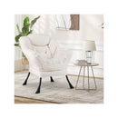 Large Lazy Chair With Cozy Head Pillow And Stylish Tufted Back