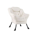 Large Lazy Chair With Cozy Head Pillow And Stylish Tufted Back
