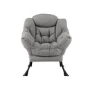 Large Lazy Chair With Cozy Head Pillow And Stylish Tufted Back