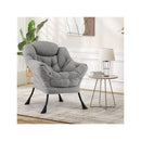 Large Lazy Chair With Cozy Head Pillow And Stylish Tufted Back