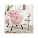 Large Lazy Chair With Cozy Head Pillow And Stylish Tufted Back