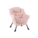 Large Lazy Chair With Cozy Head Pillow And Stylish Tufted Back